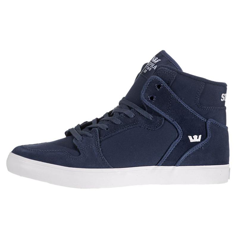 Buty Supra VAIDER - Sneakersy Wysokie Męskie - Granatowe (OPTE-48015)